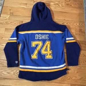 NHL St. Louis‎ Blues Lace Up Hoodie Old Time Hockey Hoodie Men's LG